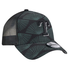 Texas Rangers 9FORTY A-Frame Trucker Adjustable Hat Black | New Era