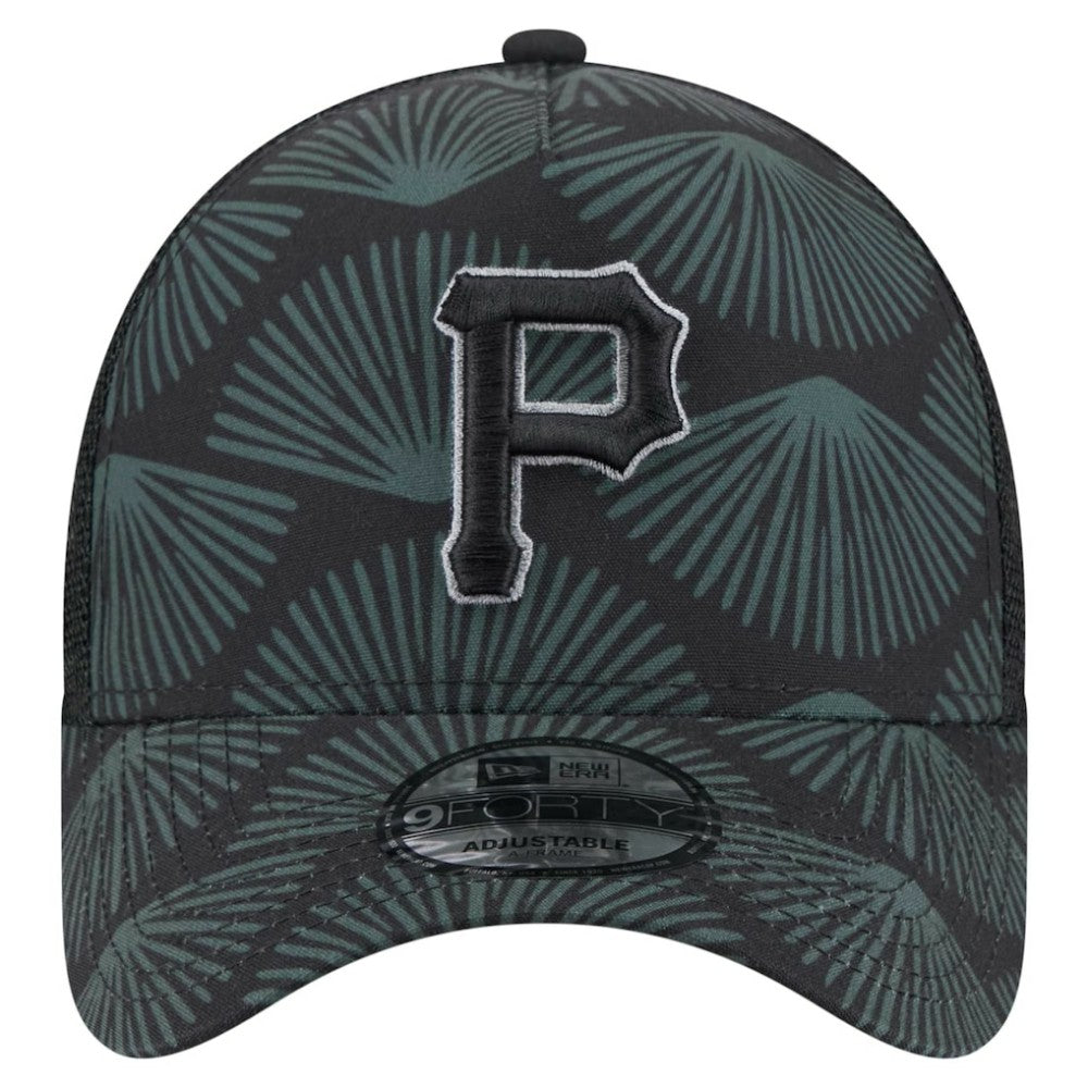 Pittsburgh Pirates 9FORTY A-Frame Trucker Adjustable Hat Black | New Era