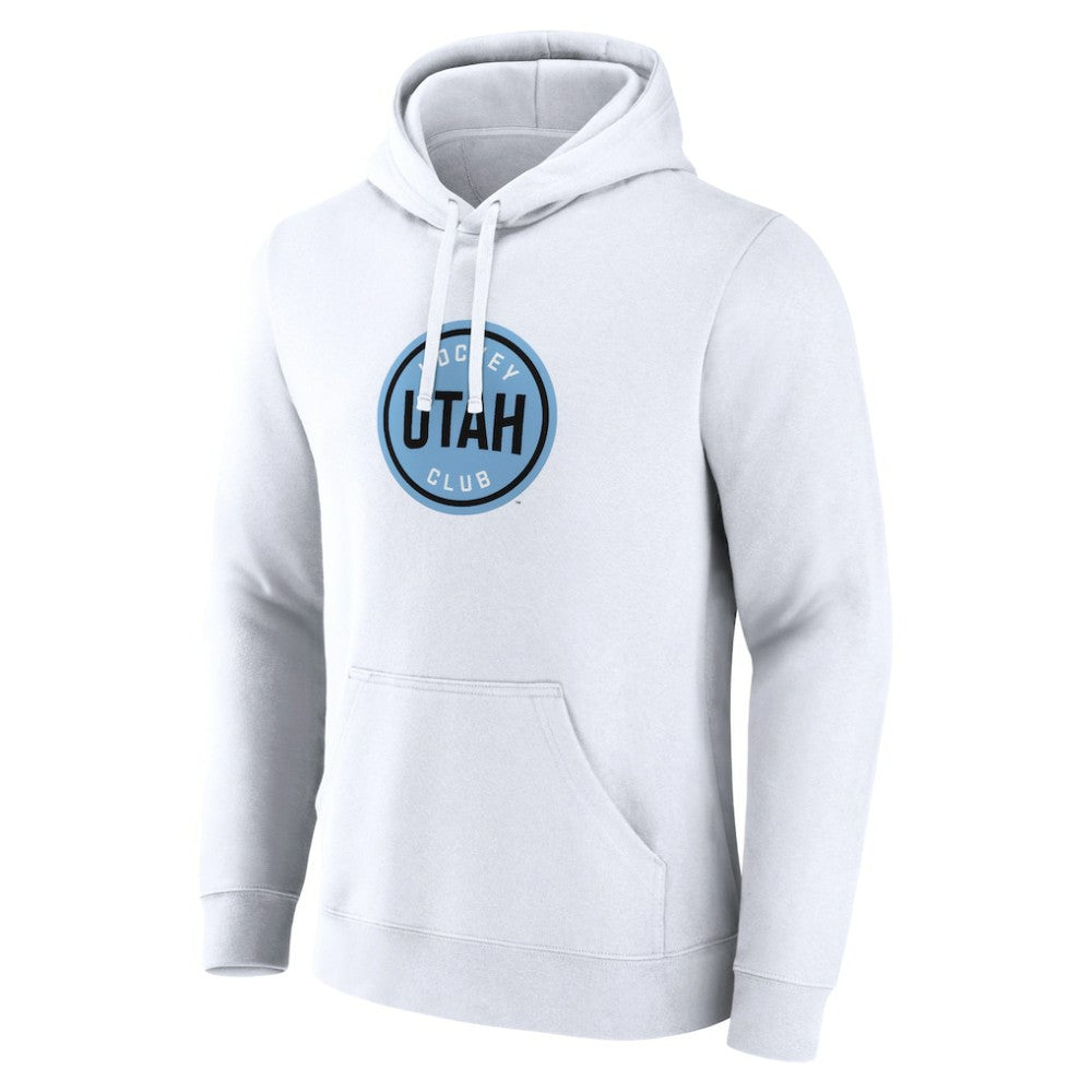 Utah Mammoth Fanatics Draft Logo Pullover Hoodie White