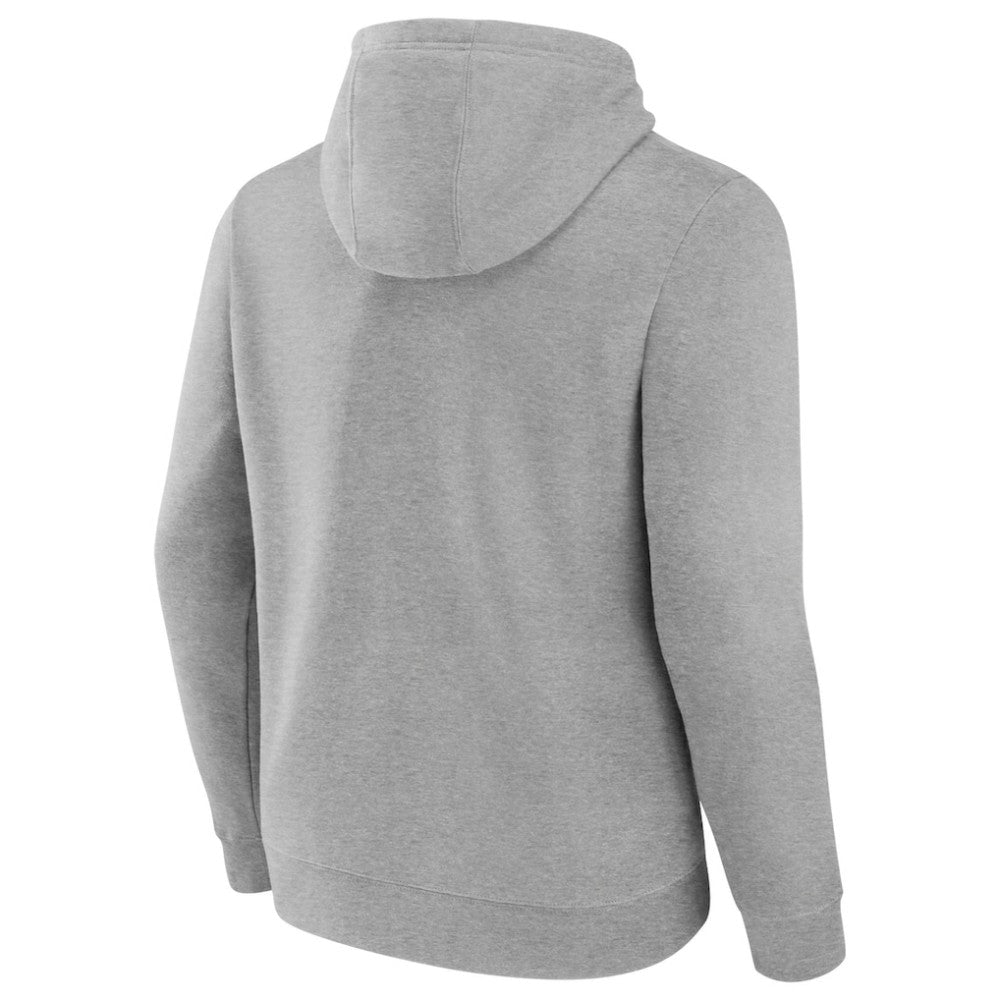 Utah Mammoth Fanatics Wordmark Logo Fleece Pullover Hoodie Heather Gray