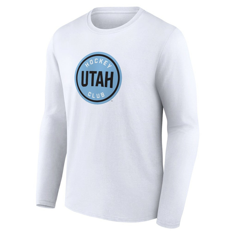 Utah Mammoth Fanatics Draft Logo Long Sleeve T-Shirt White