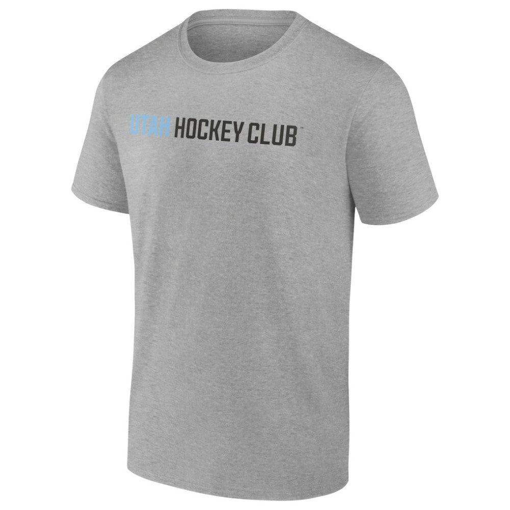 Utah Mammoth Fanatics Wordmark Logo T-Shirt Heather Gray