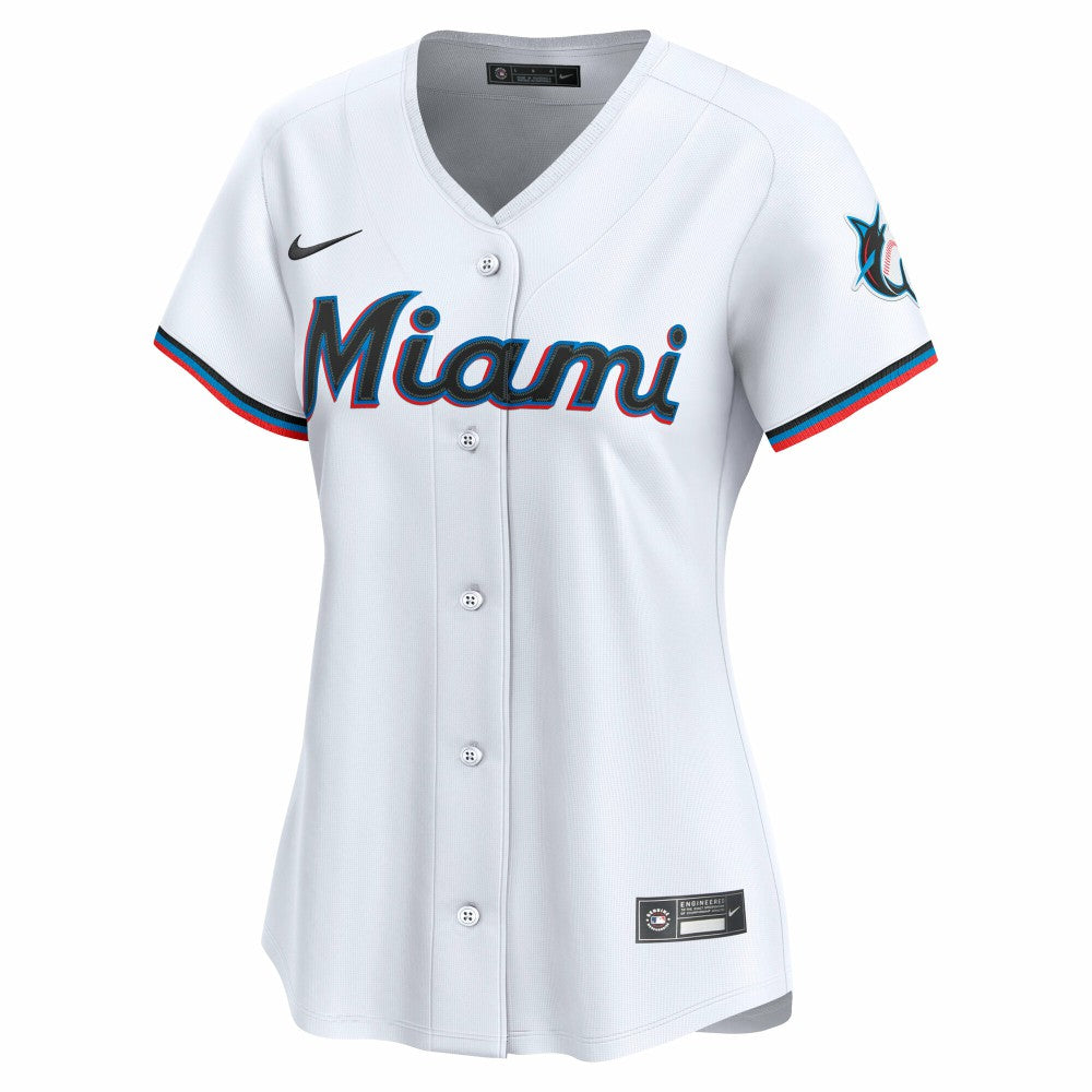 Miami Marlins Women's Home Limited Jersey White | Nike