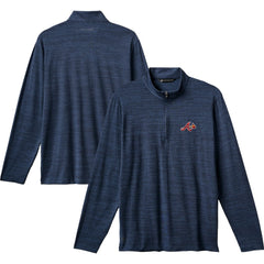Atlanta Braves TravisMathew The Heater Quarter-Zip Pullover Top Navy