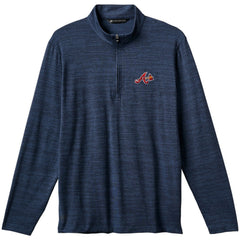Atlanta Braves TravisMathew The Heater Quarter-Zip Pullover Top Navy