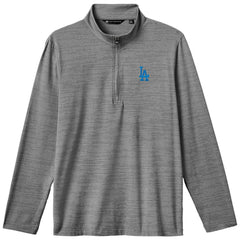 Los Angeles Dodgers TravisMathew The Heater Quarter-Zip Pullover Top Gray