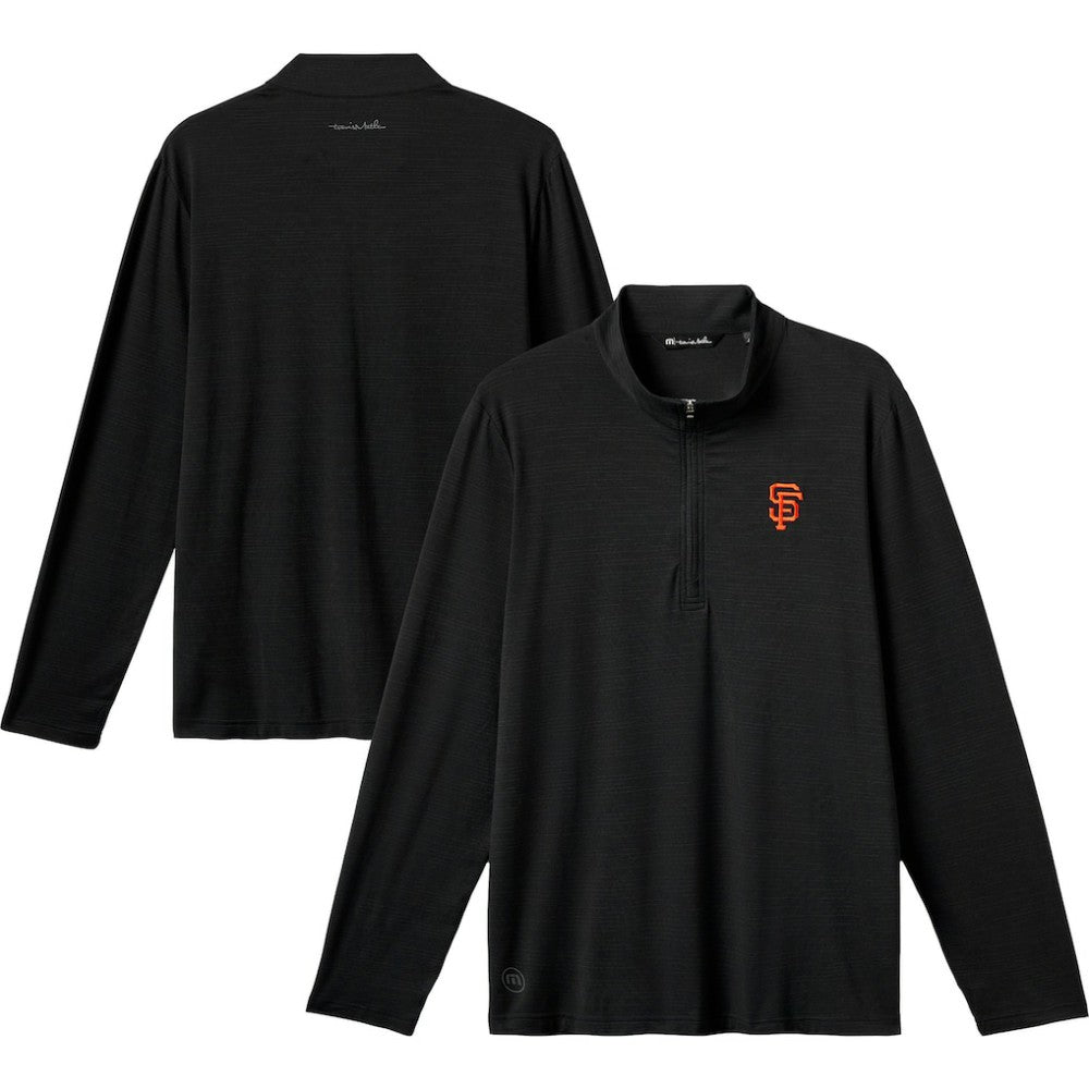 San Francisco Giants TravisMathew The Heater Quarter-Zip Pullover Top Black