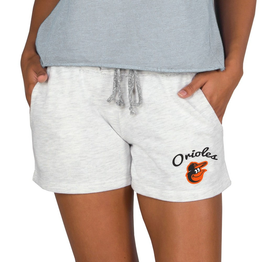 Baltimore Orioles Concepts Sport Women's Mainstream French Terry Tri-Blend Shorts Ash
