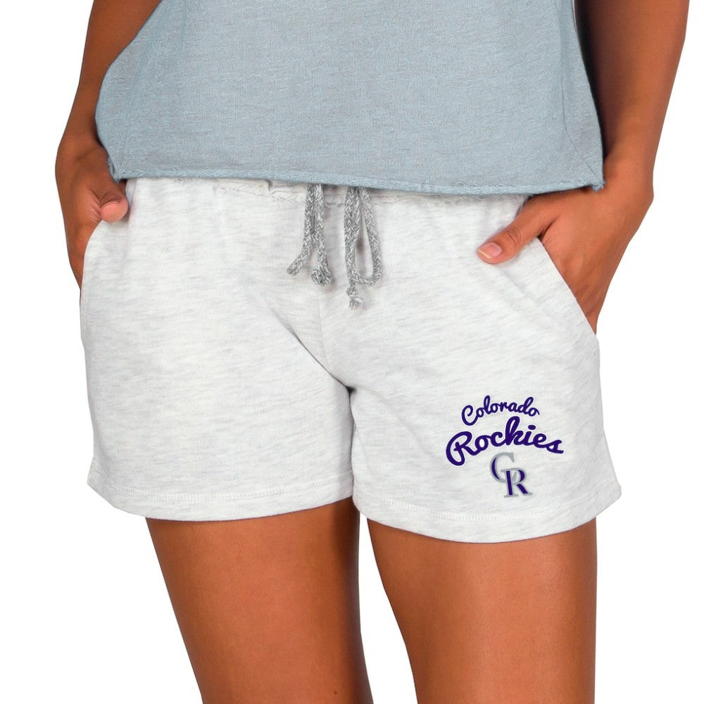 Colorado Rockies Concepts Sport Women's Mainstream French Terry Tri-Blend Shorts Ash