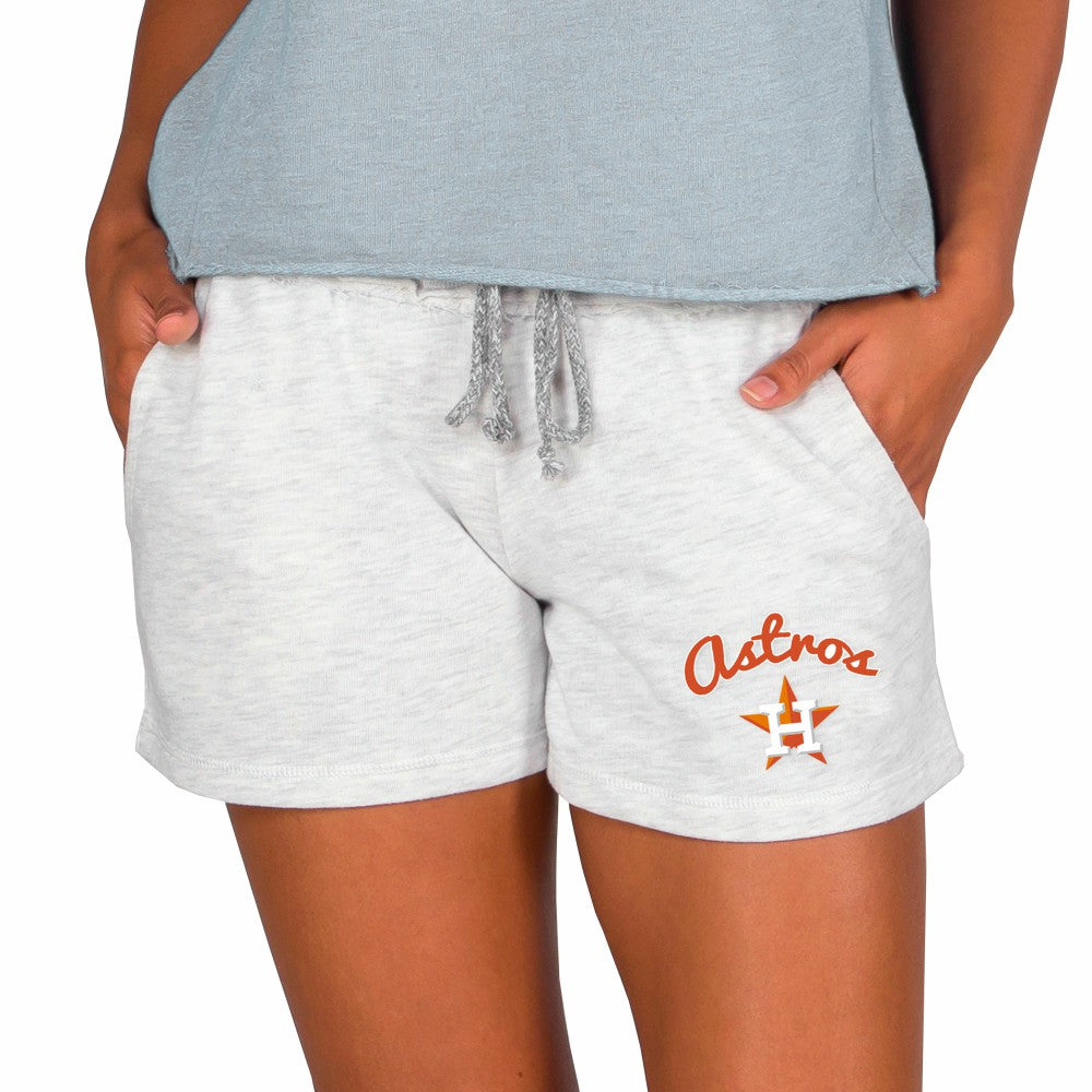Houston Astros Concepts Sport Women's Mainstream French Terry Tri-Blend Shorts Ash