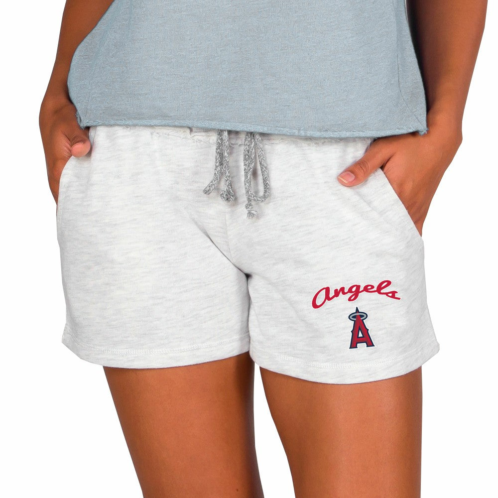 Los Angeles Angels Concepts Sport Women's Mainstream French Terry Tri-Blend Shorts Ash