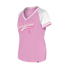 St. Louis Cardinals Women's Gameday V-Neck T-Shirt Light Pink | New Era