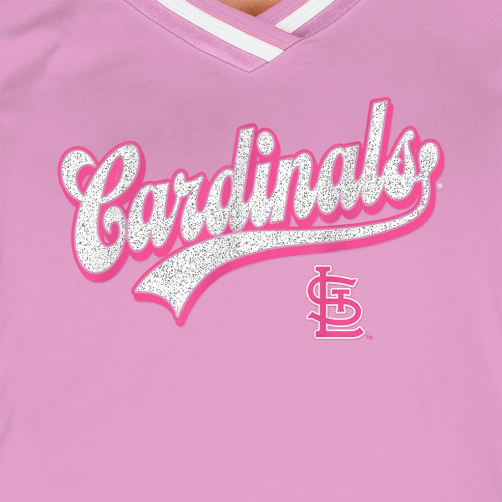 St. Louis Cardinals Women's Gameday V-Neck T-Shirt Light Pink | New Era