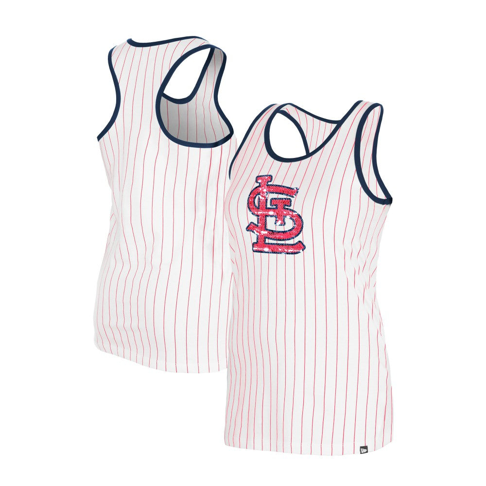 St. Louis Cardinals Women's Gameday Pinstripe Tank Top White | New Era