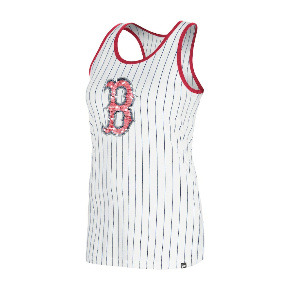 Boston Red Sox Women's Gameday Pinstripe Tank Top White | New Era