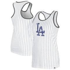 Los Angeles Dodgers Women's Gameday Pinstripe Tank Top White | New Era