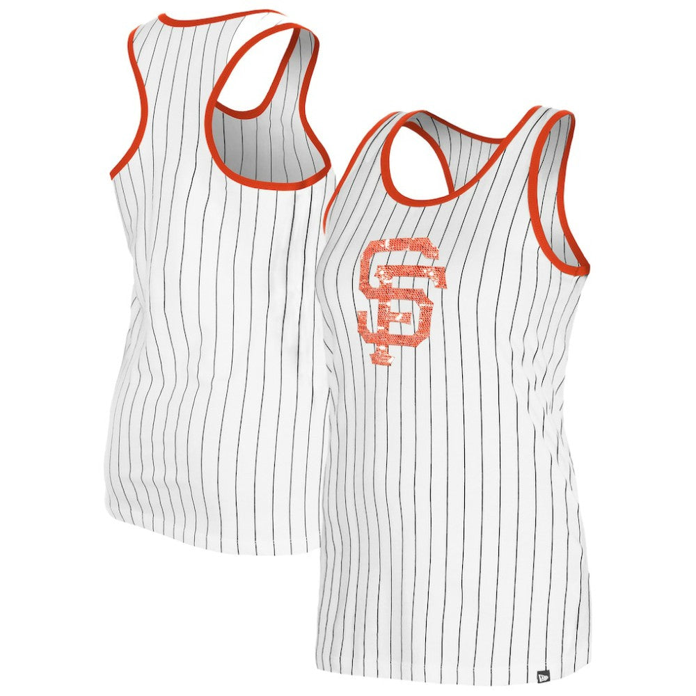 San Francisco Giants Women's Gameday Pinstripe Tank Top White | New Era