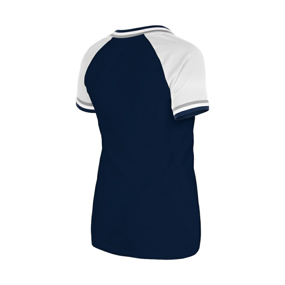 Chicago Cubs Women's Gameday Raglan V-Neck T-Shirt Navy | New Era