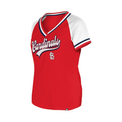 St. Louis Cardinals Women's Gameday Raglan V-Neck T-Shirt Red | New Era