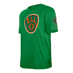 Milwaukee Brewers St. Patrick's Day Shamrock Fill T-Shirt Kelly Green | New Era