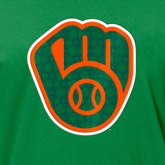 Milwaukee Brewers St. Patrick's Day Shamrock Fill T-Shirt Kelly Green | New Era