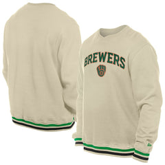 Milwaukee Brewers St. Patrick's Day Twill Pullover Sweatshirt Cream | New Era
