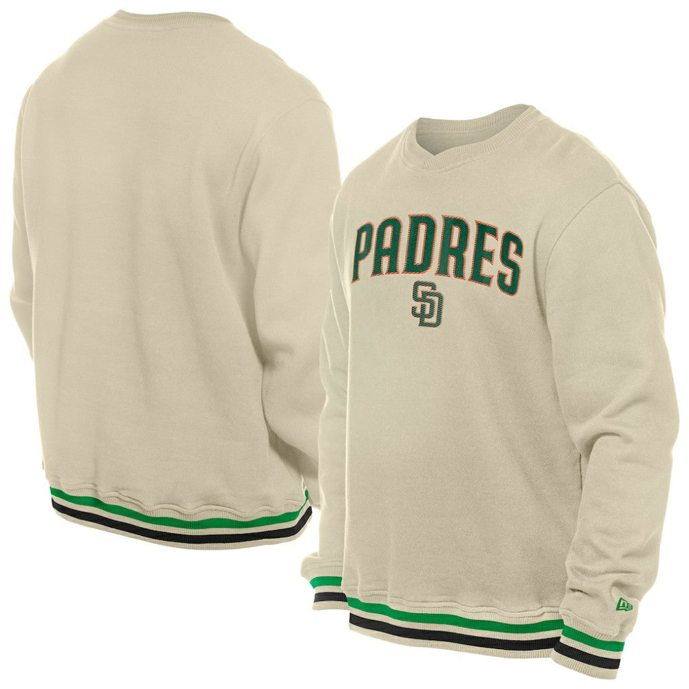 San Diego Padres St. Patrick's Day Twill Pullover Sweatshirt Cream | New Era