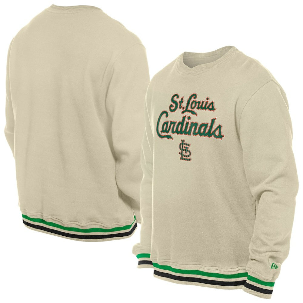 St. Louis Cardinals St. Patrick's Day Twill Pullover Sweatshirt Cream | New Era