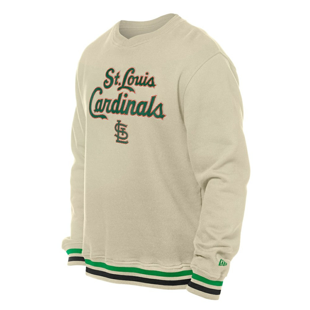 St. Louis Cardinals St. Patrick's Day Twill Pullover Sweatshirt Cream | New Era