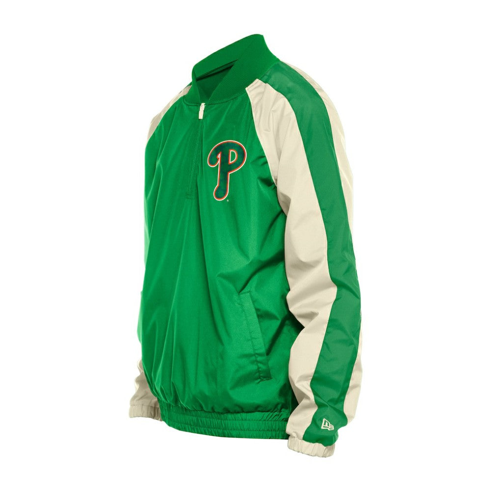 Philadelphia Phillies St. Patrick's Day Ripstop Raglan Quarter-Zip Windbreaker Kelly Green | New Era
