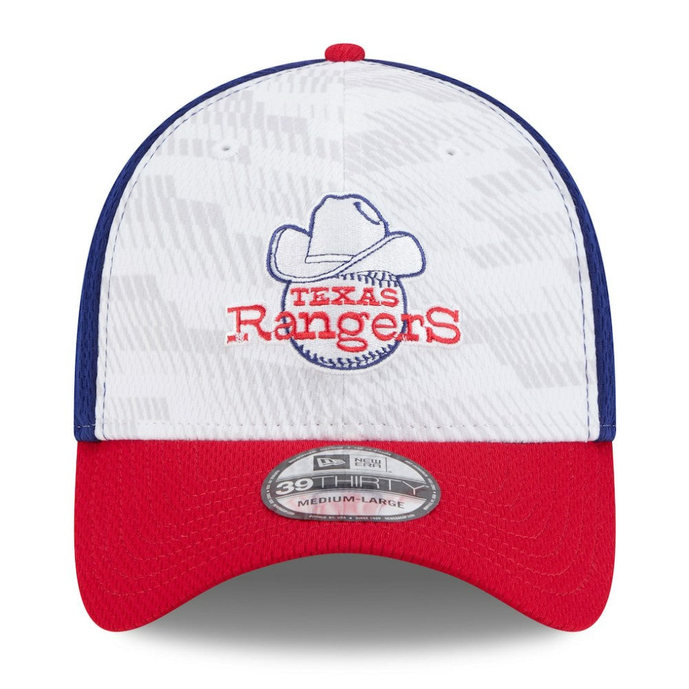 Texas Rangers 2025 MLB Clubhouse 39THIRTY Flex Hat Royal/Red | New Era