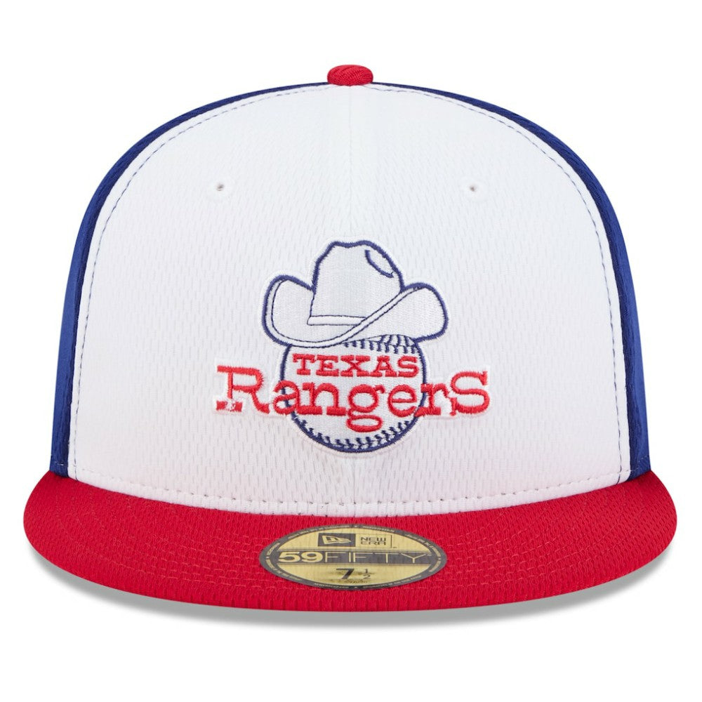 Texas Rangers 2025 MLB Clubhouse 59FIFTY Fitted Hat Royal/Red | New Era