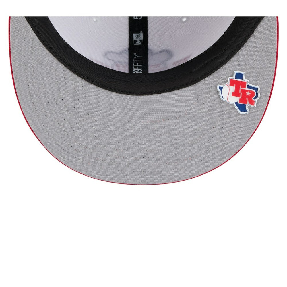 Texas Rangers 2025 MLB Clubhouse 59FIFTY Fitted Hat Royal/Red | New Era