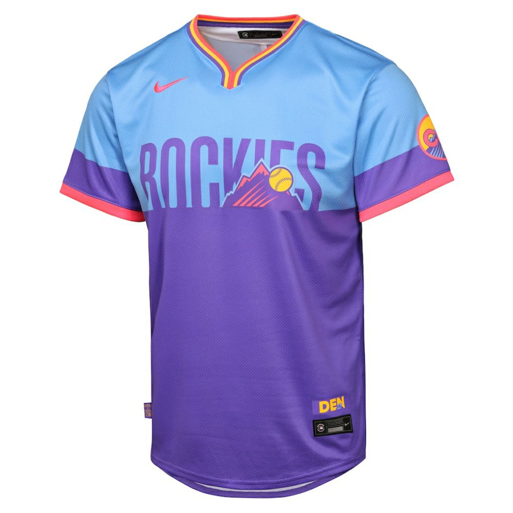 Colorado Rockies Youth 2025 City Connect Limited Jersey Purple/Light Blue | Nike