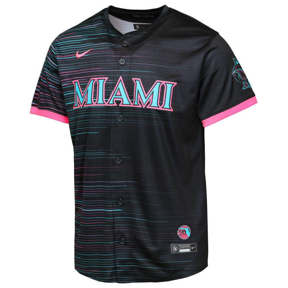 Miami Marlins Youth 2025 City Connect Limited Jersey Black