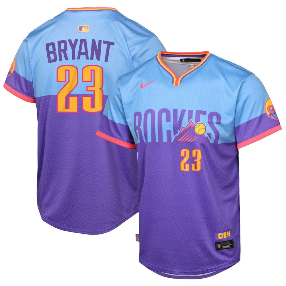 Kris Bryant Colorado Rockies Youth 2025 City Connect Limited Player Jersey Purple/Light Blue | Nike