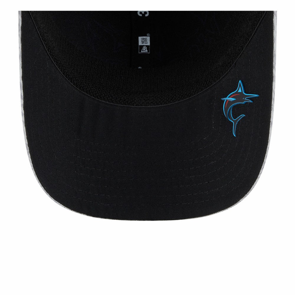 Miami Marlins 2025 MLB Clubhouse 39THIRTY Flex Hat Gray | New Era