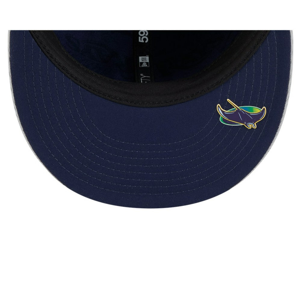 Tampa Bay Rays 2025 MLB Clubhouse 59FIFTY Fitted Hat Gray | New Era