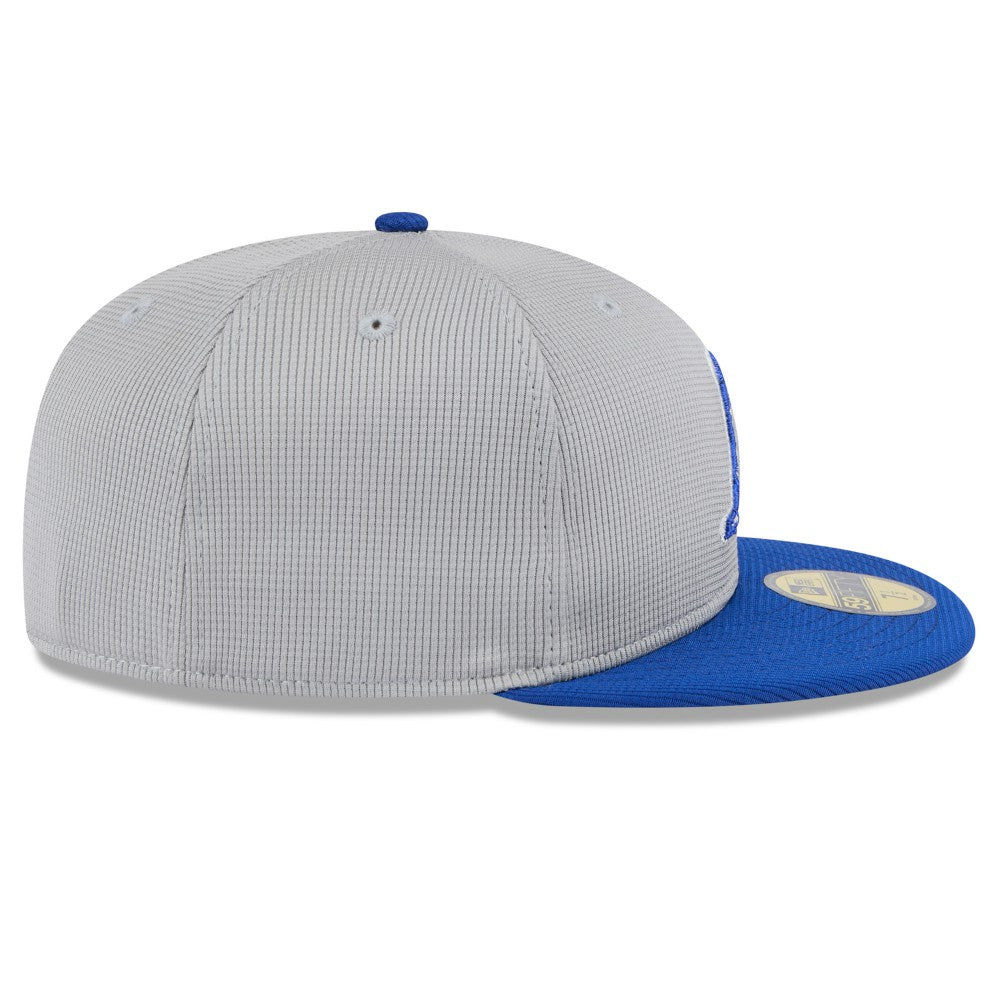 Milwaukee Brewers 2025 Batting Practice 59FIFTY Fitted Hat Gray/Royal | New Era