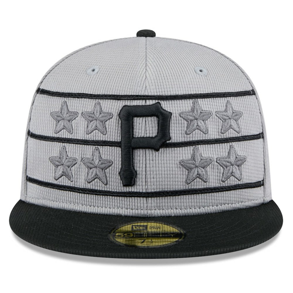 Pittsburgh Pirates 2025 Batting Practice 59FIFTY Fitted Hat Gray/Black | New Era