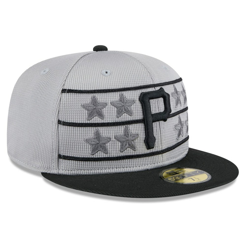 Pittsburgh Pirates 2025 Batting Practice 59FIFTY Fitted Hat Gray/Black | New Era