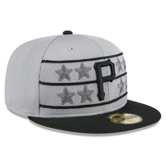 Pittsburgh Pirates 2025 Batting Practice 59FIFTY Fitted Hat Gray/Black | New Era