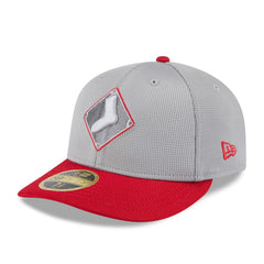 Chicago White Sox 2025 Batting Practice Low Profile 59FIFTY Fitted Hat Gray/Red | New Era