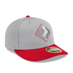 Chicago White Sox 2025 Batting Practice Low Profile 59FIFTY Fitted Hat Gray/Red | New Era