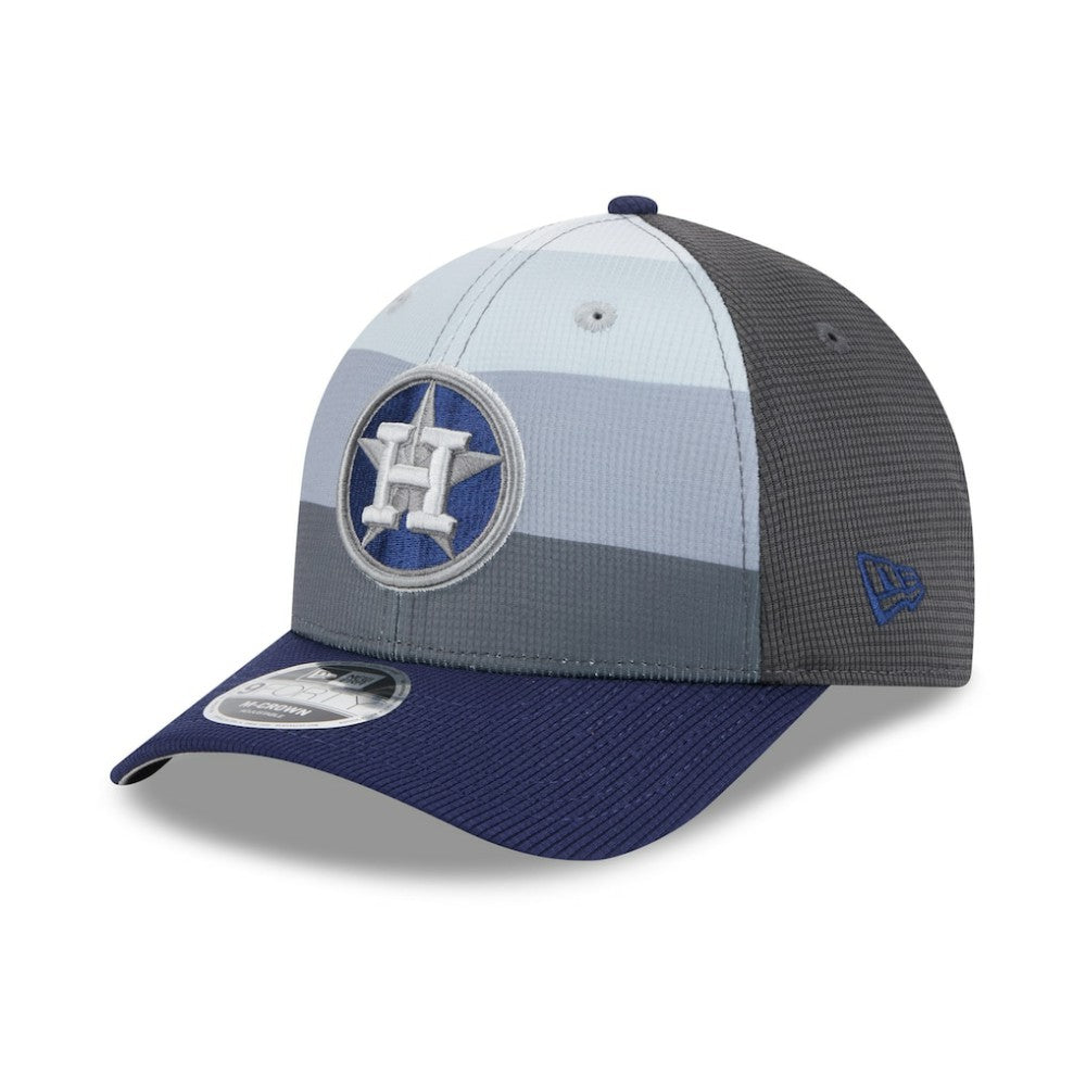 Houston Astros 2025 Batting Practice 9FORTY M-Crown Adjustable Hat Gray/Navy | New Era