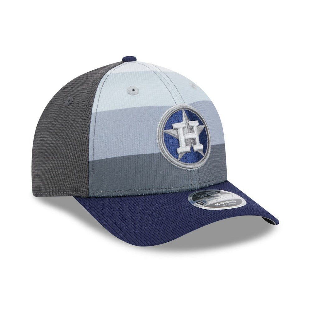 Houston Astros 2025 Batting Practice 9FORTY M-Crown Adjustable Hat Gray/Navy | New Era