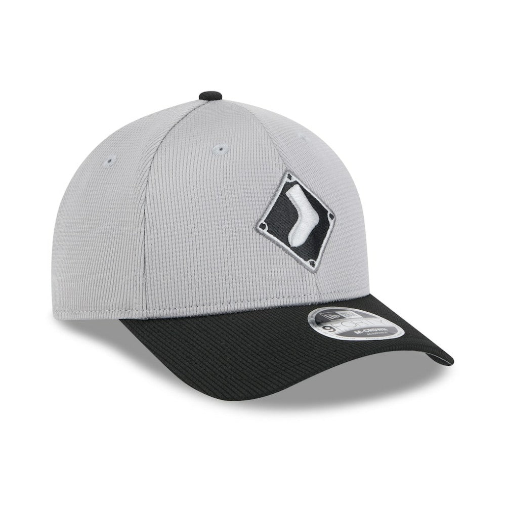 Chicago White Sox 2025 Batting Practice 9FORTY M-Crown Adjustable Hat Gray/Black | New Era