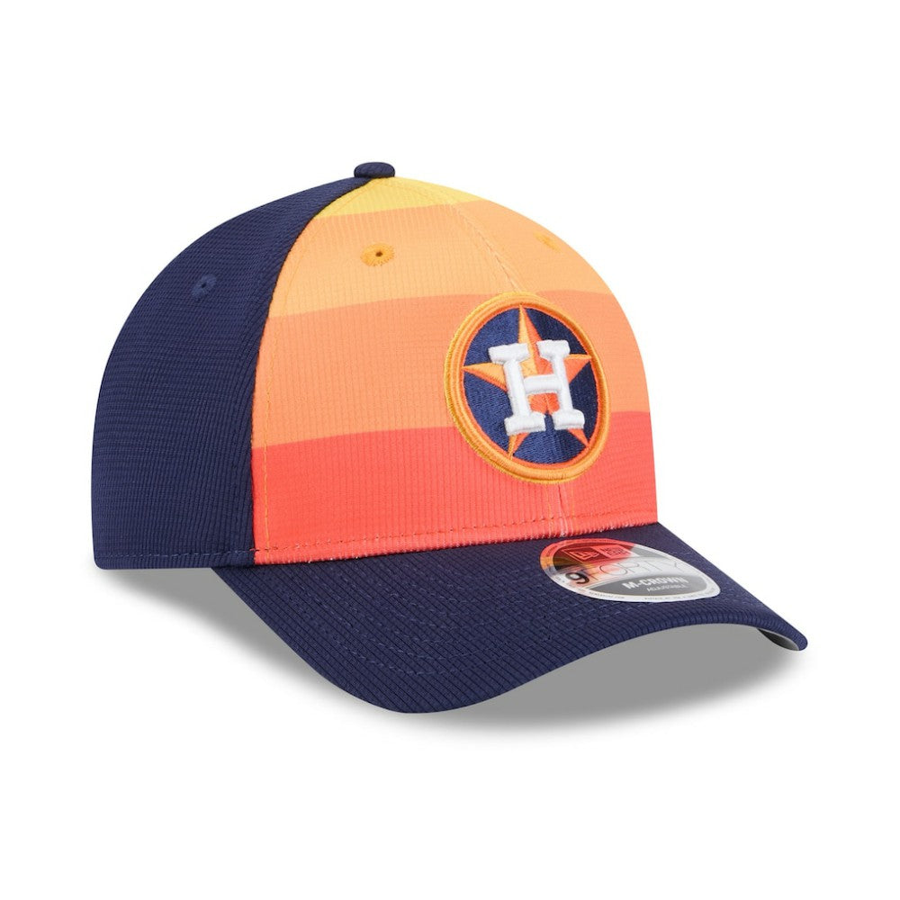 Houston Astros 2025 Batting Practice 9FORTY M-Crown Adjustable Hat Navy/Orange | New Era