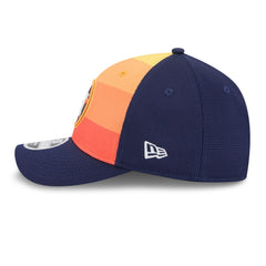 Houston Astros 2025 Batting Practice 9FORTY M-Crown Adjustable Hat Navy/Orange | New Era