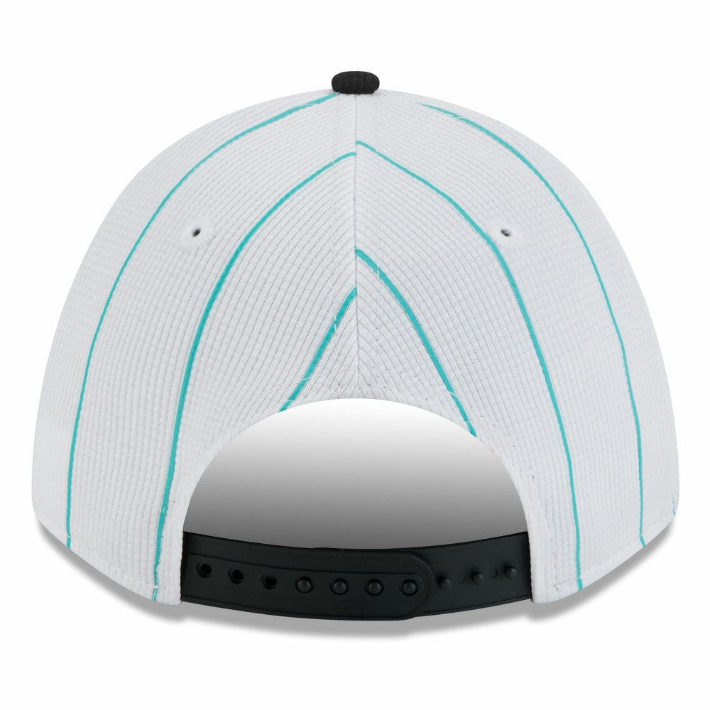 Miami Marlins 2025 Batting Practice 9FORTY M-Crown Adjustable Hat White/Black | New Era